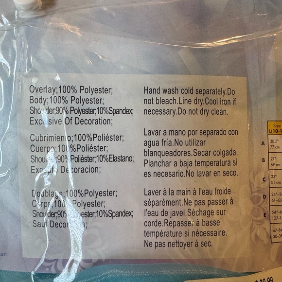 Disney: Frozen Elsa Costume/Play Dress Up/Princess Party Size Large - Picture 14 of 15